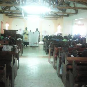 Mama Caren Pupils In The Chapel Following Biblical Teachings