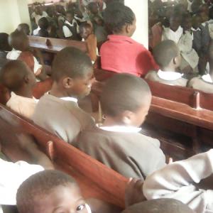 Mama Caren School Pupils In The Chapel