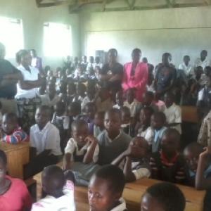 Pupils Together Teacher In Gathering