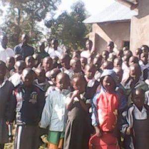 Children And Teachers Outside The Chapel On 16th May 2013 14